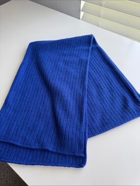 Forever 21 Royal Blue Ribbed Knit Scarf
